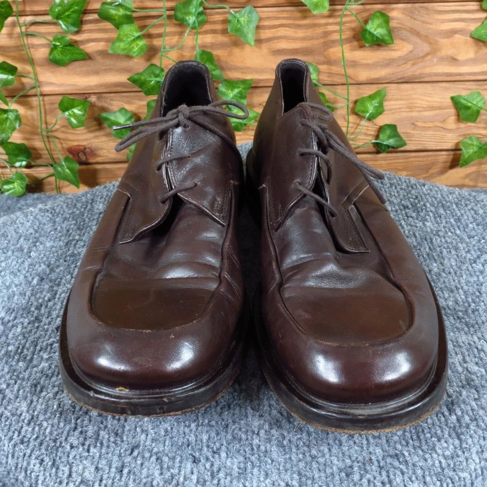 Bachrach Apron Toe Mens Derby Shoes Size 11.5 Business Formal Brown Leather‎